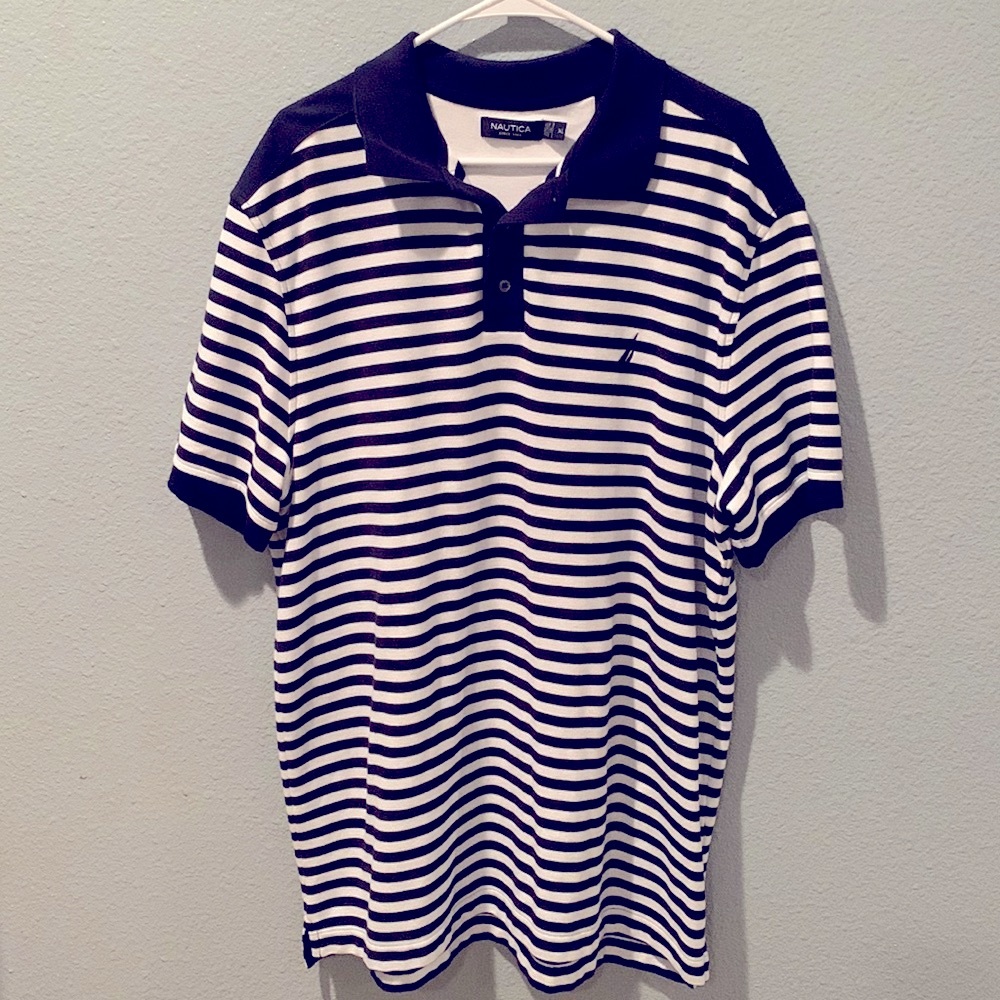 EUC: Mens Nautica stripped navy and white, worn once, excellent condition